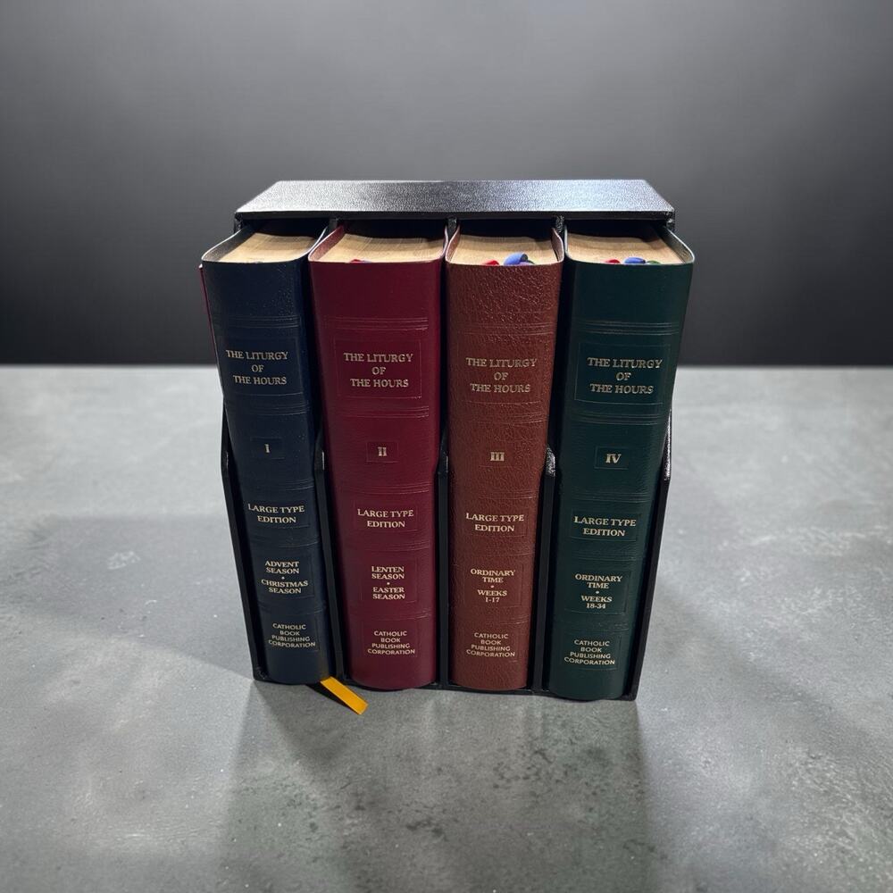 Liturgy of the Hours 4 Volume Set. Large Type Edition Brand New With Book Case